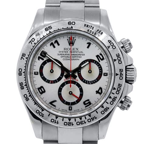 rolex daytona white gold arabic dial|Rolex arabic dial price.